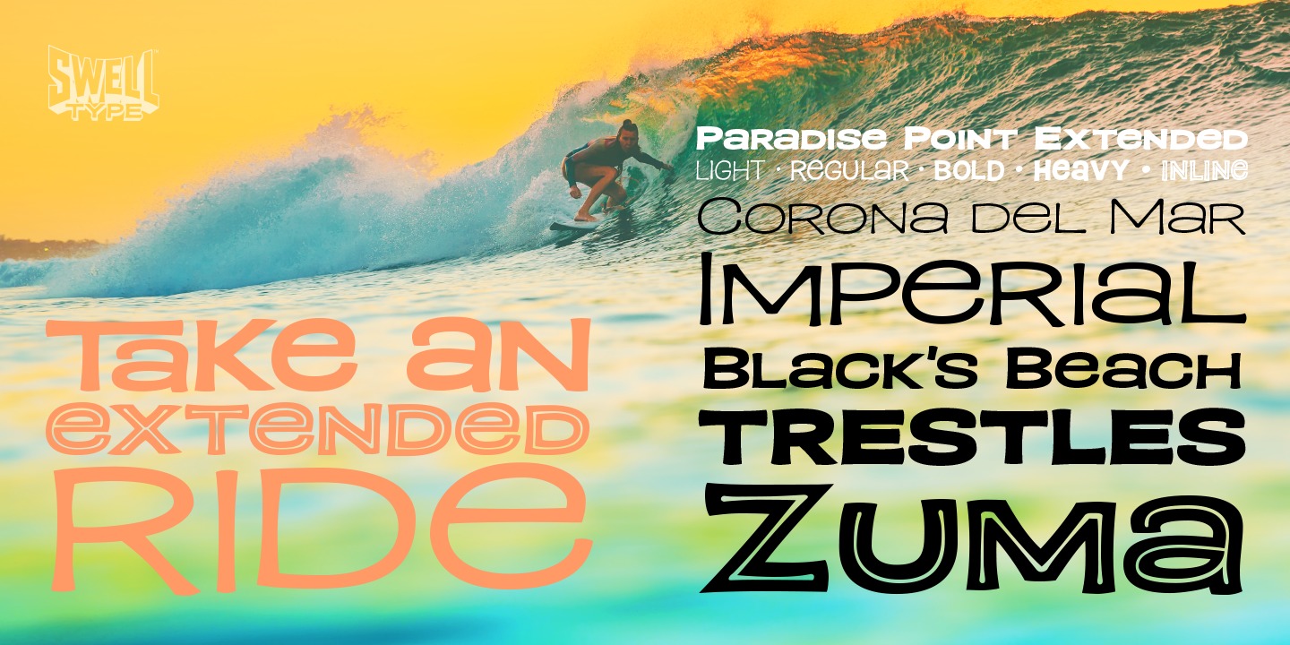 Paradise Point Compressed Font preview